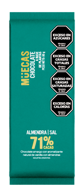 71% cacao, almendras y sal marina